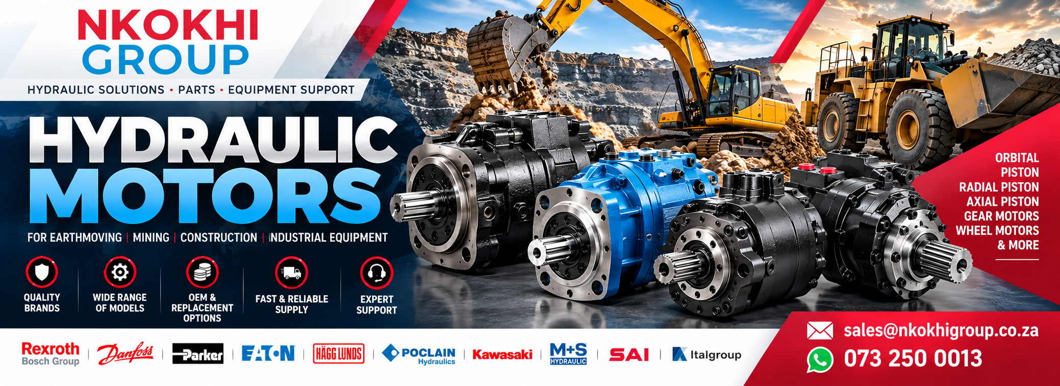 Hydraulic motors for sale in South Africa - Nkokhi Group