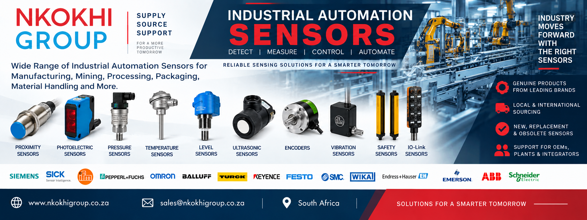 Industrial Automation Sensors and Proximity Sensors South Africa – Nkokhi Group