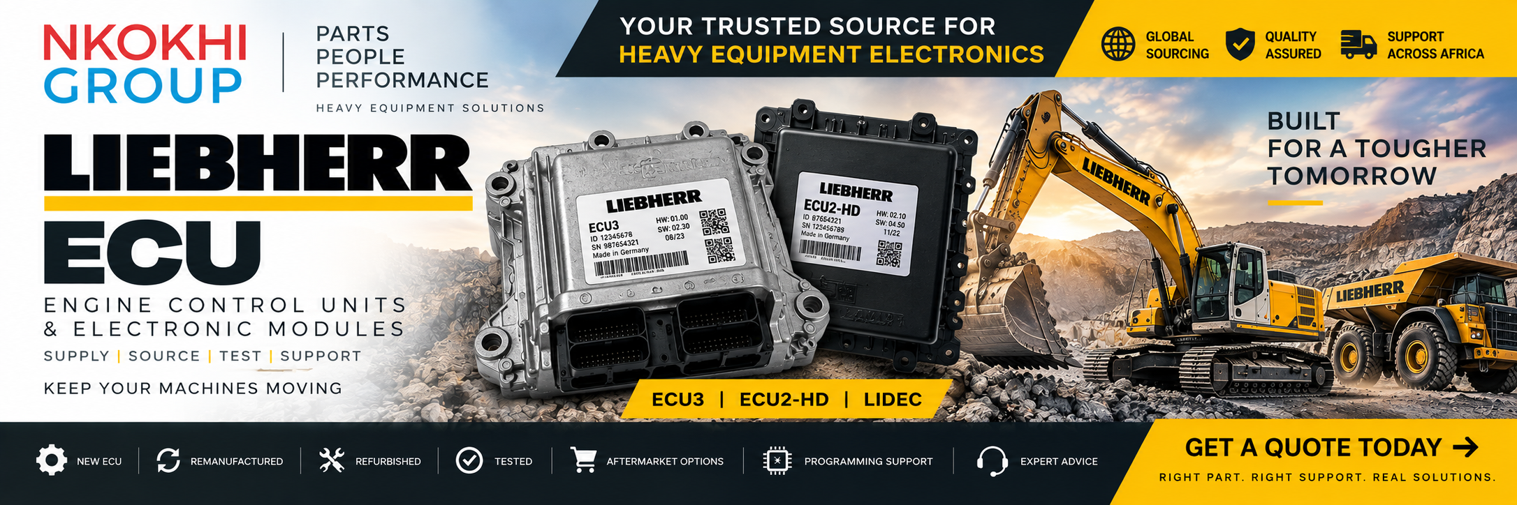 Liebherr ECU engine control unit for excavators and heavy equipment