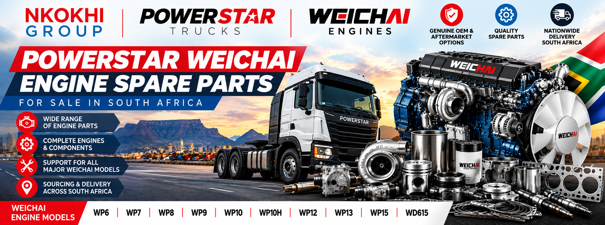 Powerstar Weichai engine spare parts for sale in South Africa – Nkokhi Group