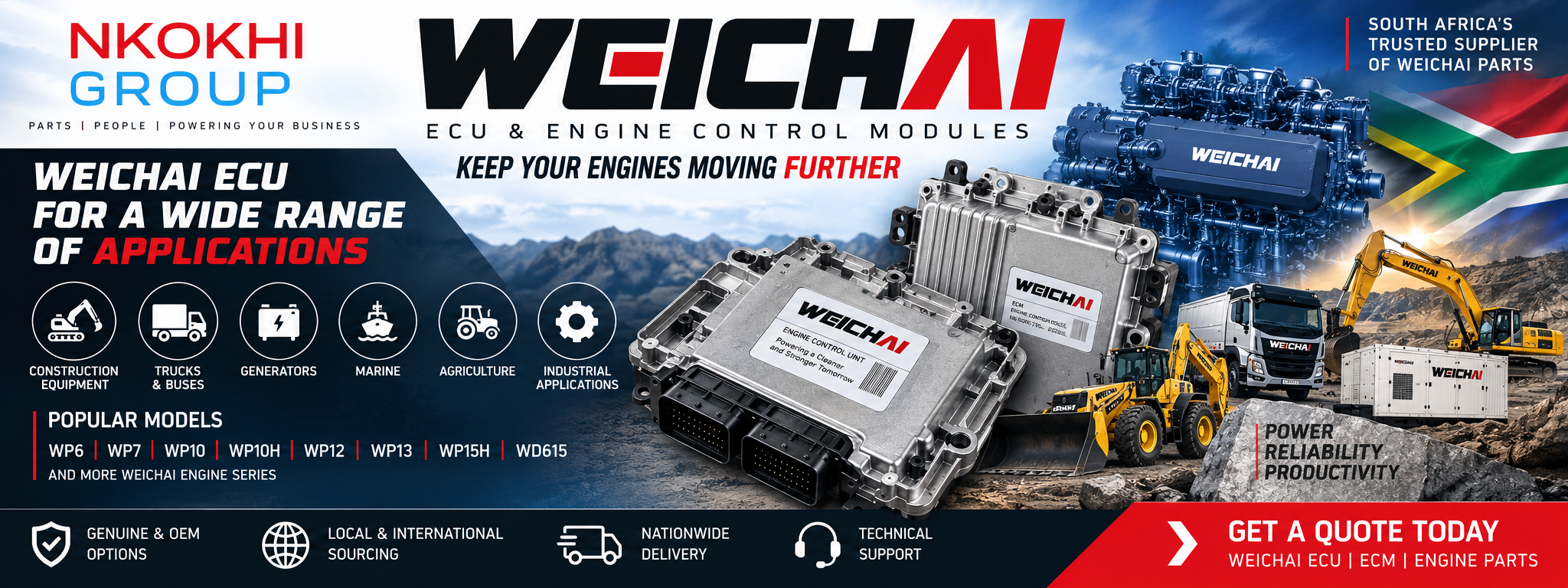 Weichai ECU ECM engine control module for sale South Africa