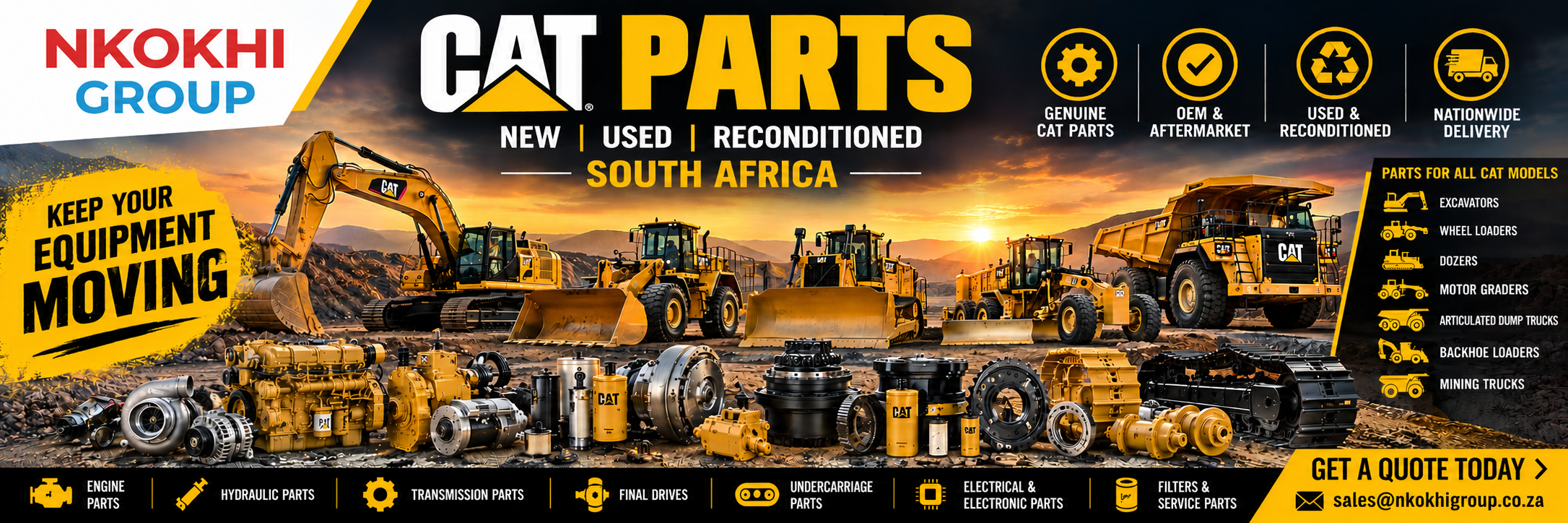 CAT parts South Africa - new used and reconditioned Caterpillar parts