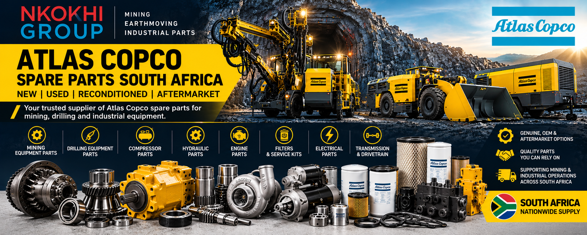 Atlas Copco spare parts South Africa