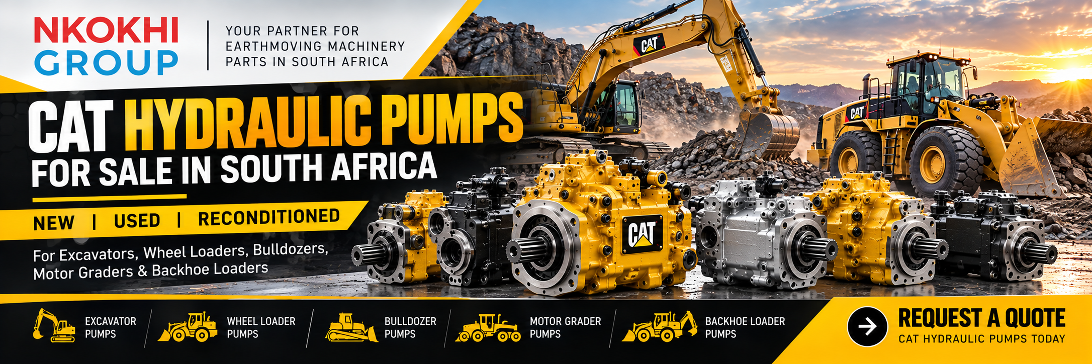 CAT Hydraulic Pumps for Sale South Africa | Nkokhi Group