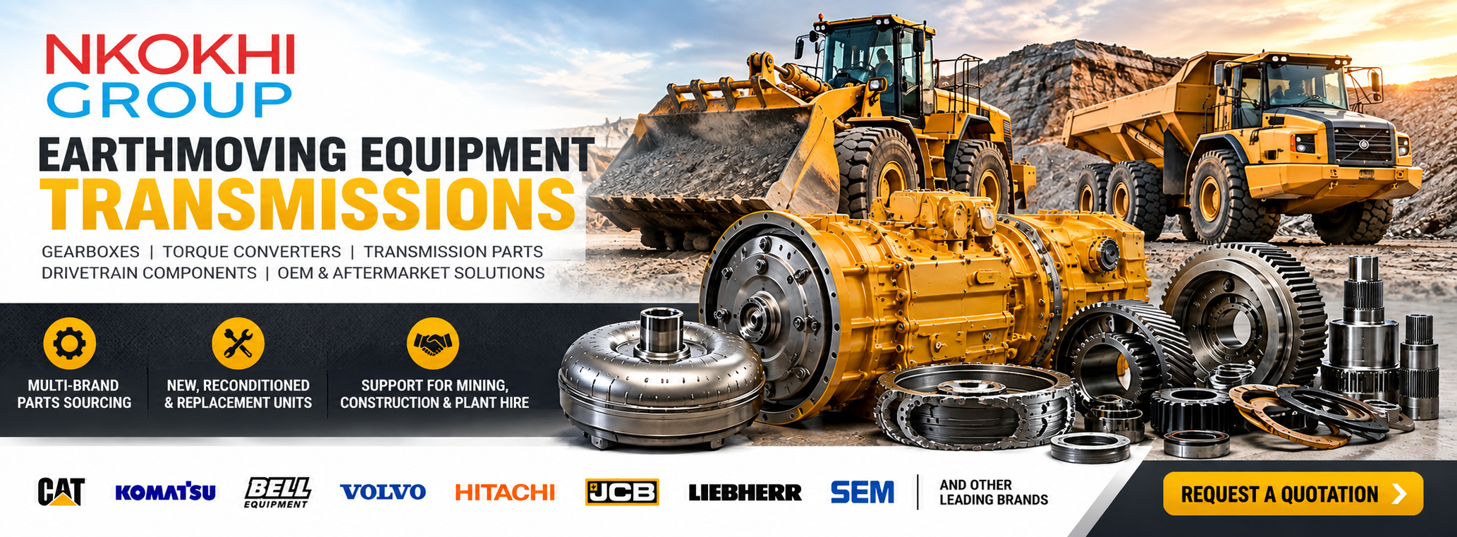 Earthmoving Equipment Transmissions South Africa | Nkokhi Group