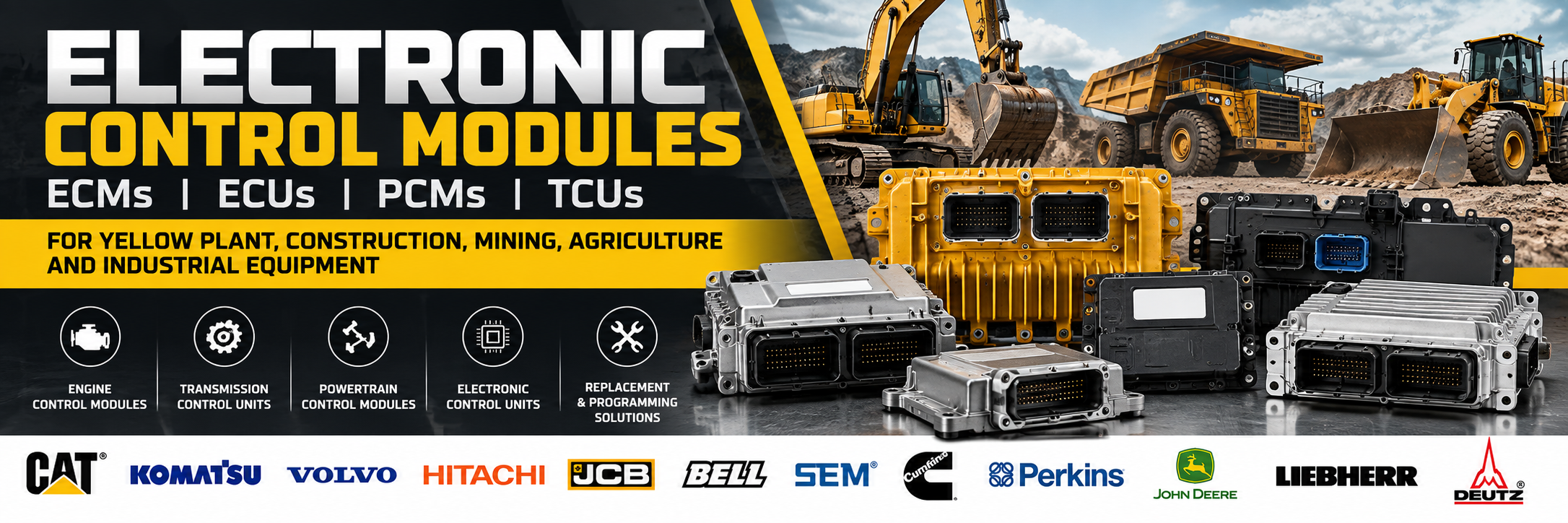Electronic Control Modules (ECMs), Electronic Control Units (ECUs), Engine Control Modules, Powertrain Control Modules (PCMs), and Transmission Control Units (TCUs)
