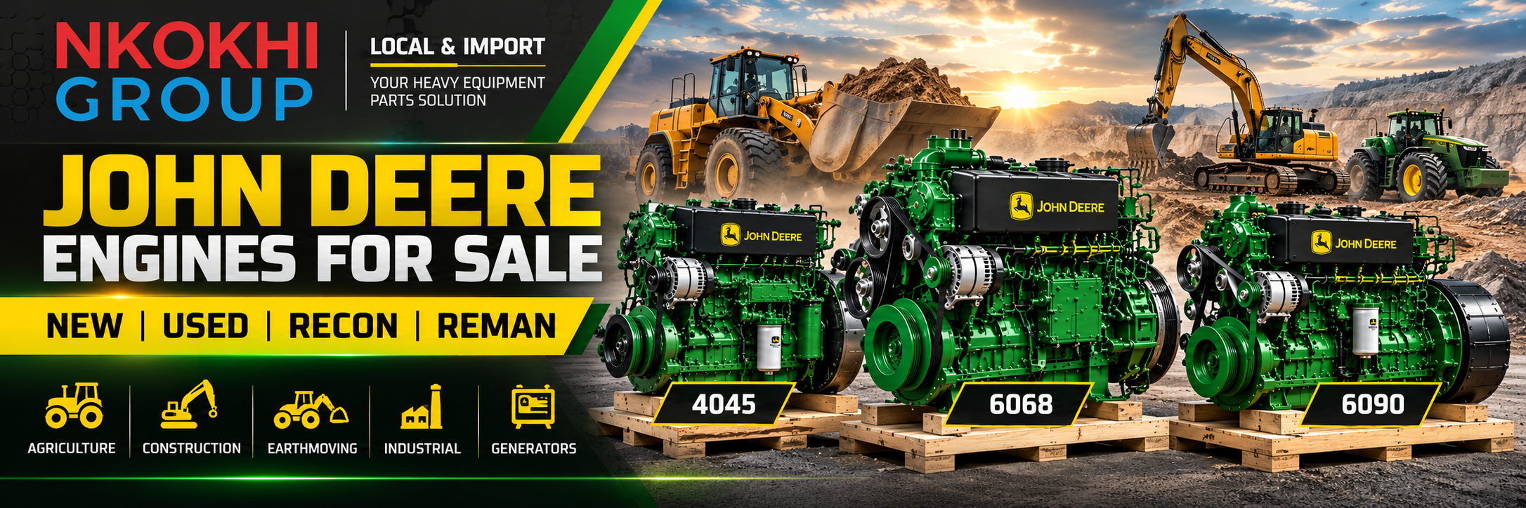 John Deere engines for sale in South Africa