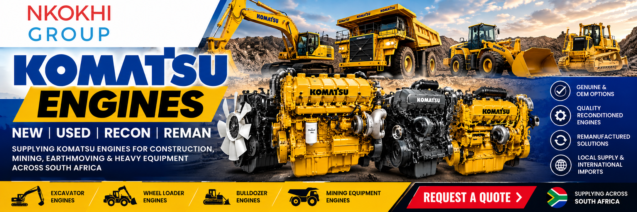 Komatsu engines for sale South Africa