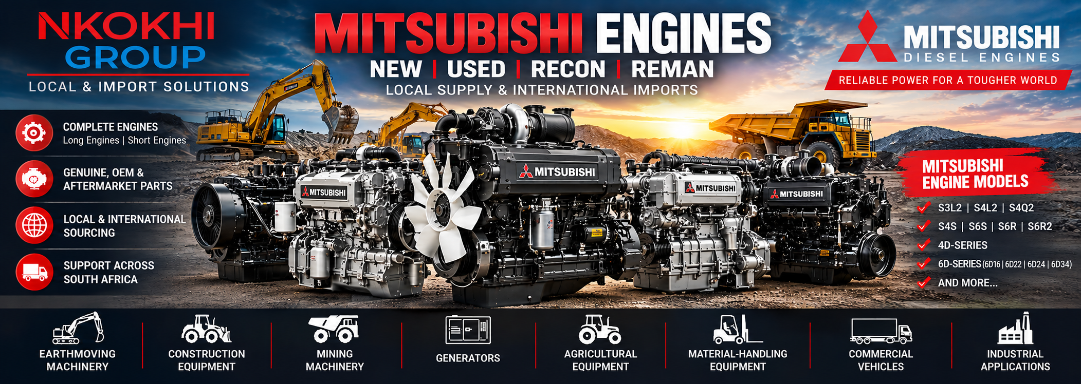 Mitsubishi engines for sale South Africa