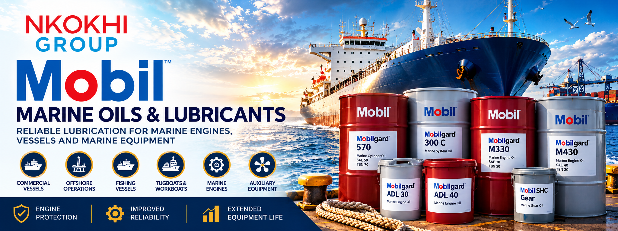 Mobil Marine Oils and Lubricants supplier South Africa – Nkokhi Group