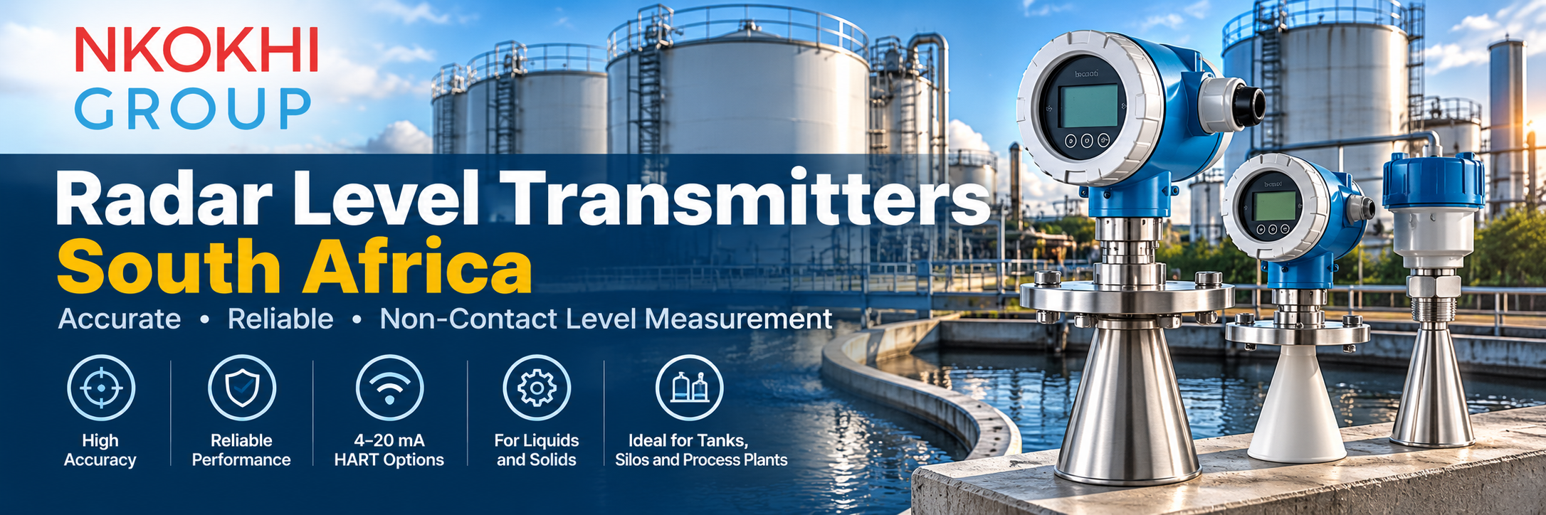 Radar Level Transmitters South Africa – Nkokhi Group Industrial Radar Level Sensors