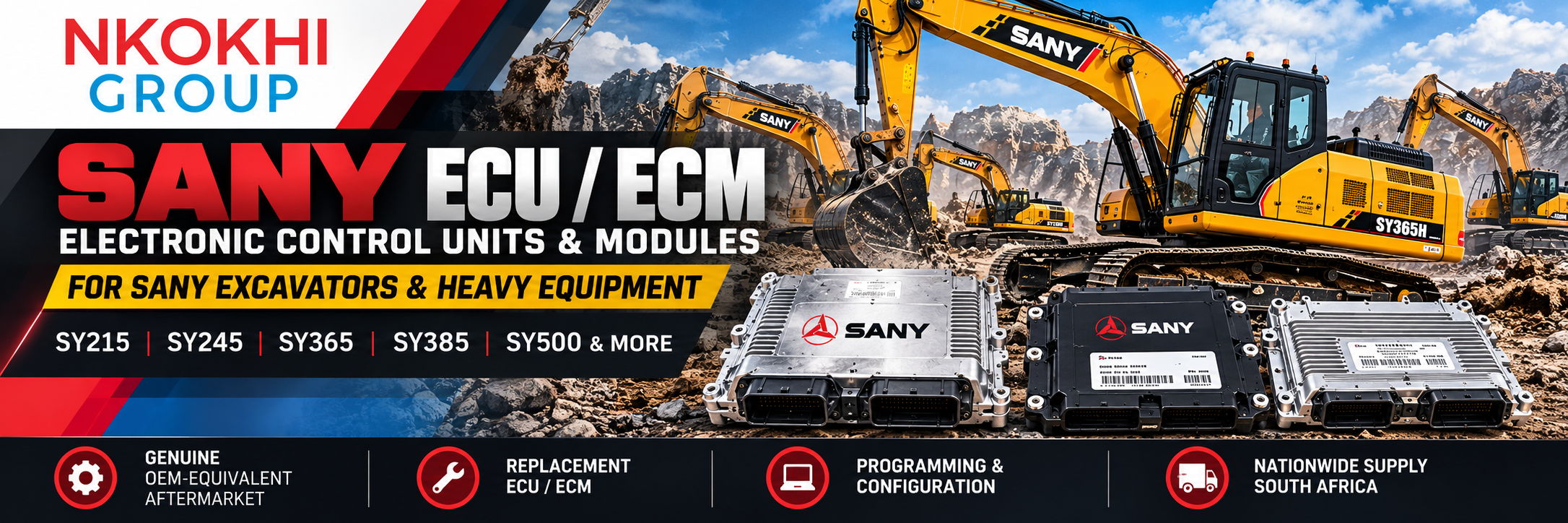 SANY ECU ECM excavator electronic control module South Africa