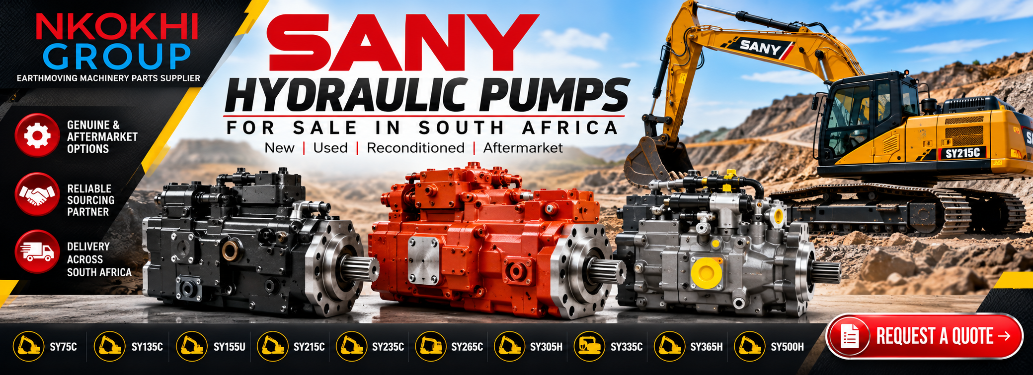 SANY Hydraulic Pumps for Sale in South Africa | New, Used, Reconditioned & Aftermarket