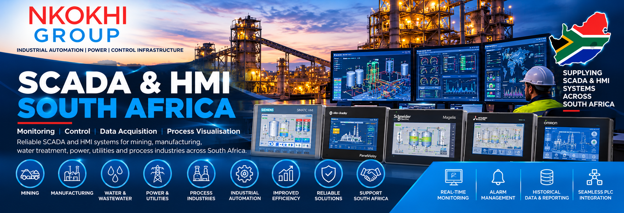 SCADA and HMI Systems South Africa – Nkokhi Group Industrial Automation