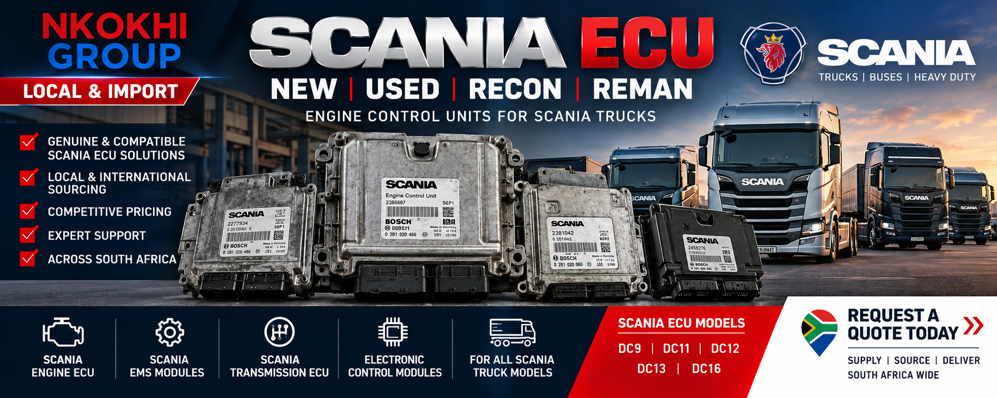 Scania ECU for sale South Africa