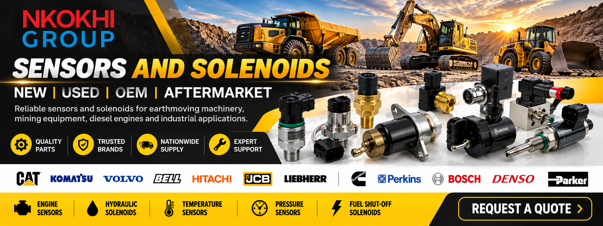Sensors and solenoids for sale in South Africa