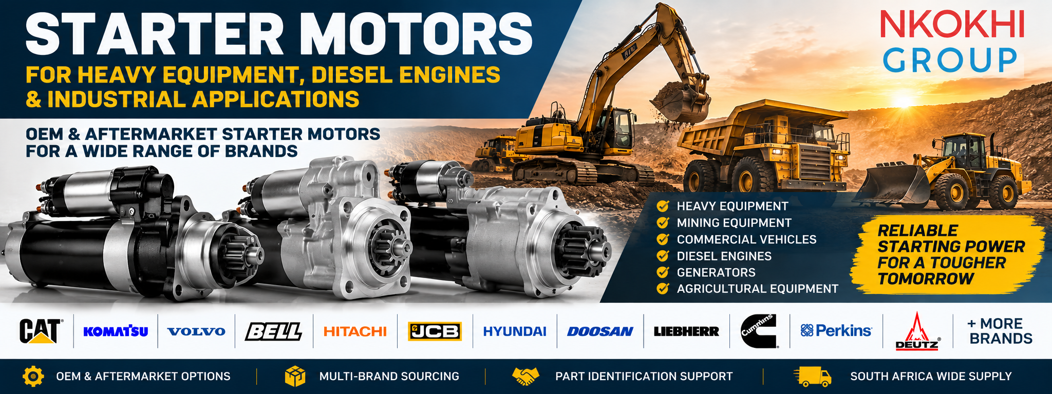 Starter Motors for Heavy Equipment and Diesel Engines